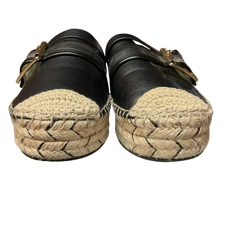 Karl Lagerfeld Paris Alexi Espadrille Platform Woven Slingback Sandals Size 8.5
